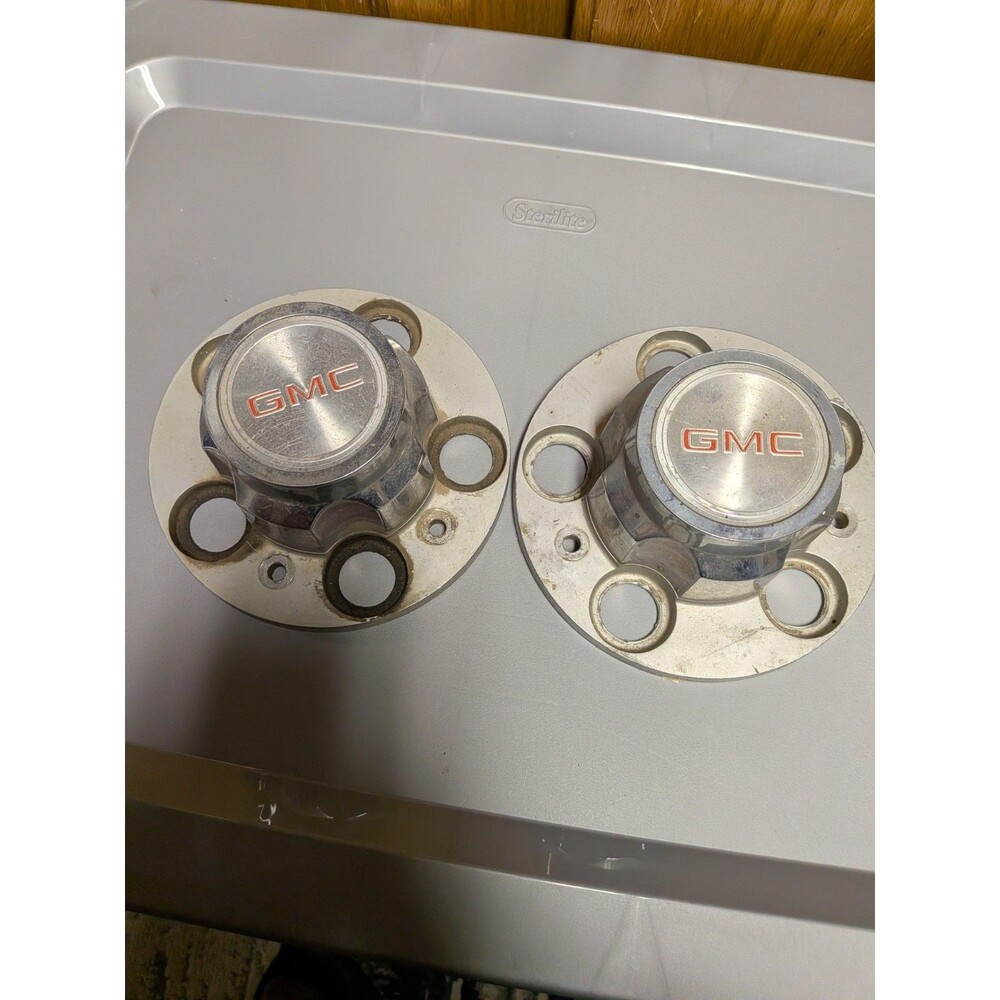 1970’s 80’s GMC Wheel Center Cap OEM Steel x2